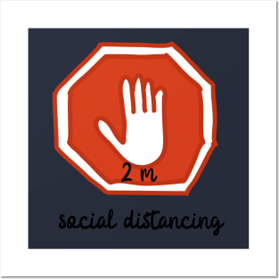 Social distancing Posters and Art